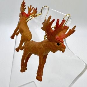 Animal Earrings - Moose Earrings - Zoo Earrings - Teacher Earrings - Canada Ear